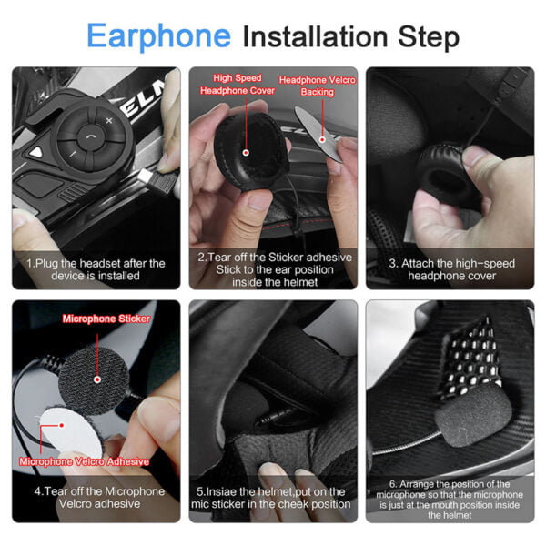 EJEAS K1 PRO+ (2-IN-1 Motorcycle Mesh Intercom Headset & Helmet Recorder) - View 4