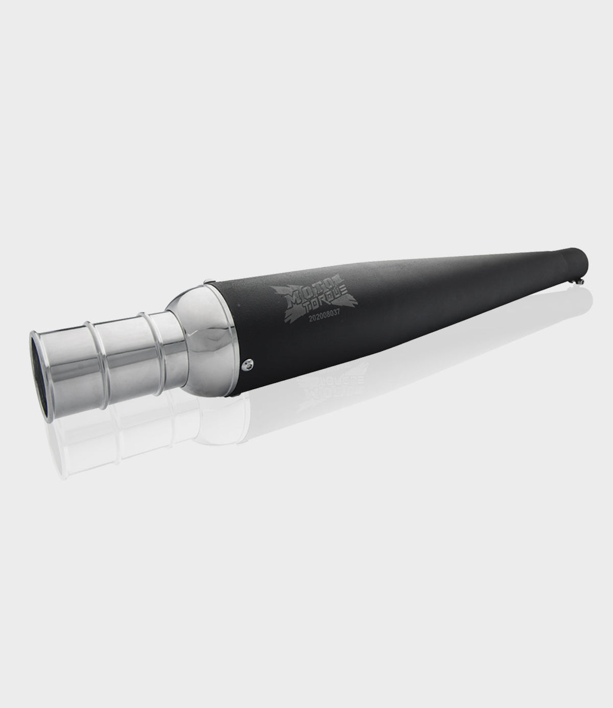 Moto Torque Beat Black Exhaust for Royal Enfield UCE Models – Dyno Proven Performance Silencer - View 2