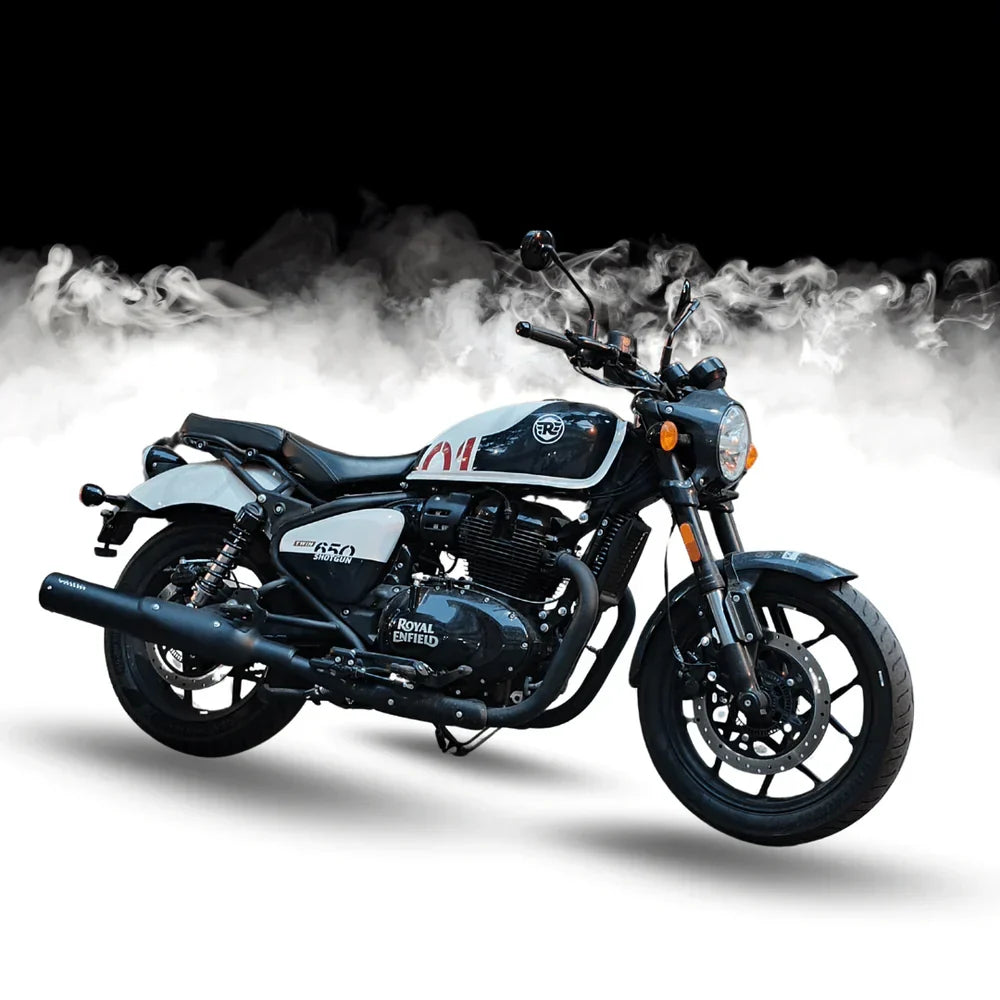 Barrel Exhaust B-16 Bass Master Slip-On Exhaust for Royal Enfield Shotgun 650 | SS304 Performance Exhaust with Deep Bass