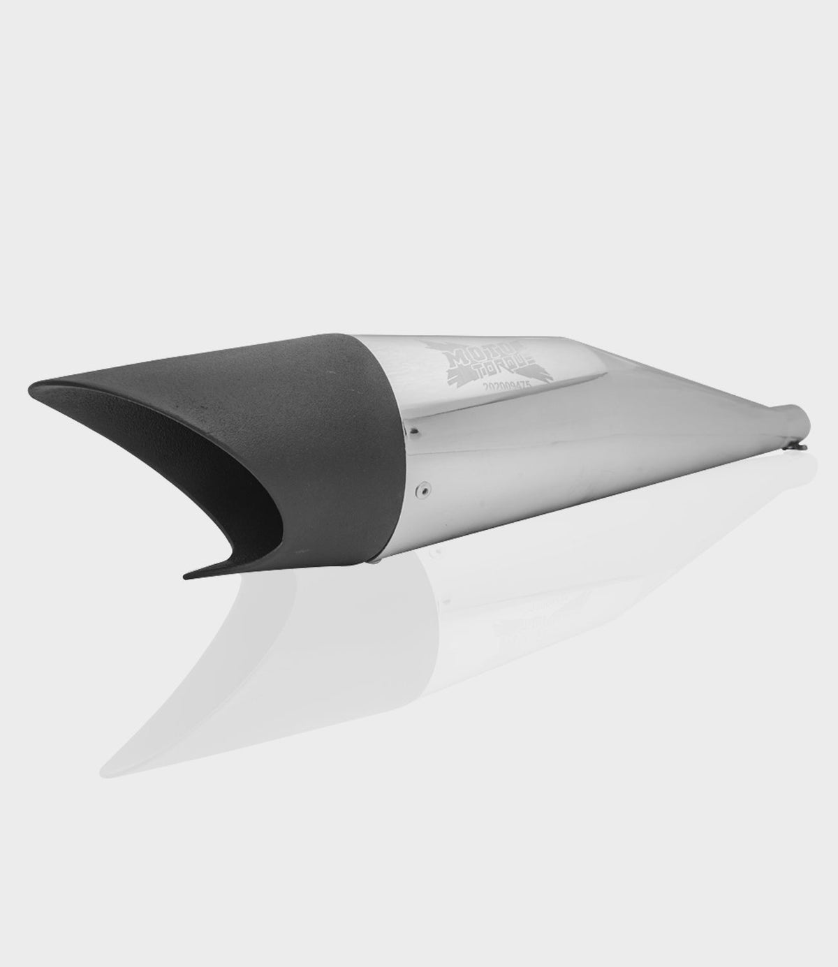 Moto Torque Shark Half Chrome Performance Exhaust for Royal Enfield – Universal UCE Slip-On Exhaust - View 2