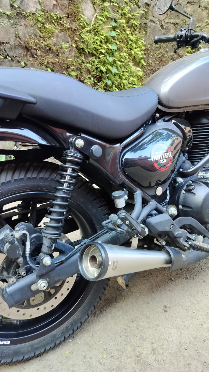SS Motocorp Slip-On Exhaust for Royal Enfield Hunter 350 | Performance Silencer with DB Killer