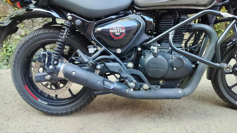 SS Motocorp Slip-On Exhaust for Royal Enfield Hunter 350 | Performance Silencer with DB Killer - View 4