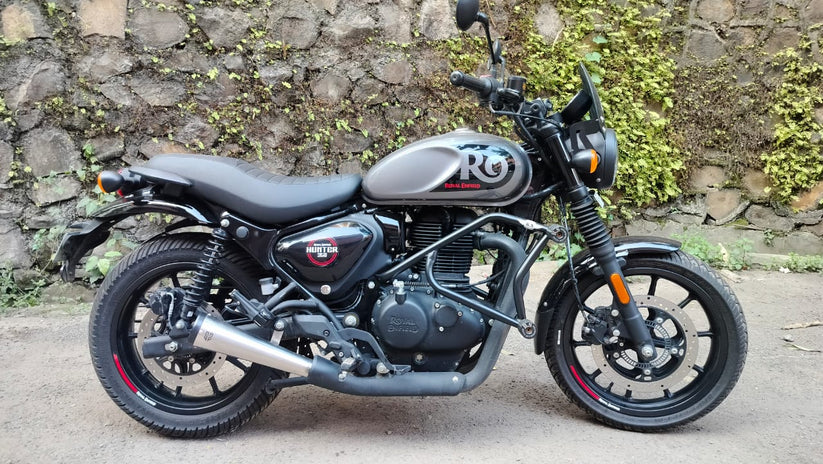SS Motocorp Slip-On Exhaust for Royal Enfield Hunter 350 | Performance Silencer with DB Killer - View 2