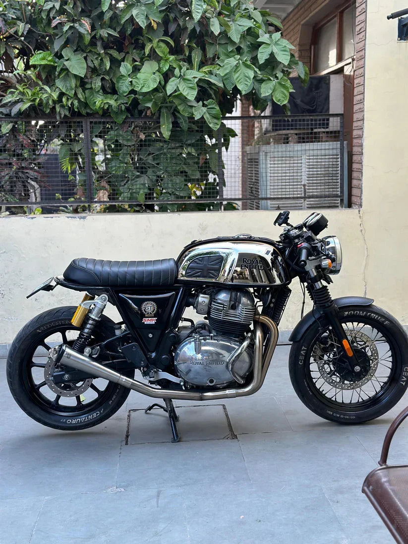 SS Motocorp 2x1 Full System Exhaust with Slim Can for Royal Enfield Interceptor 650 / Continental GT 650 | Lightweight