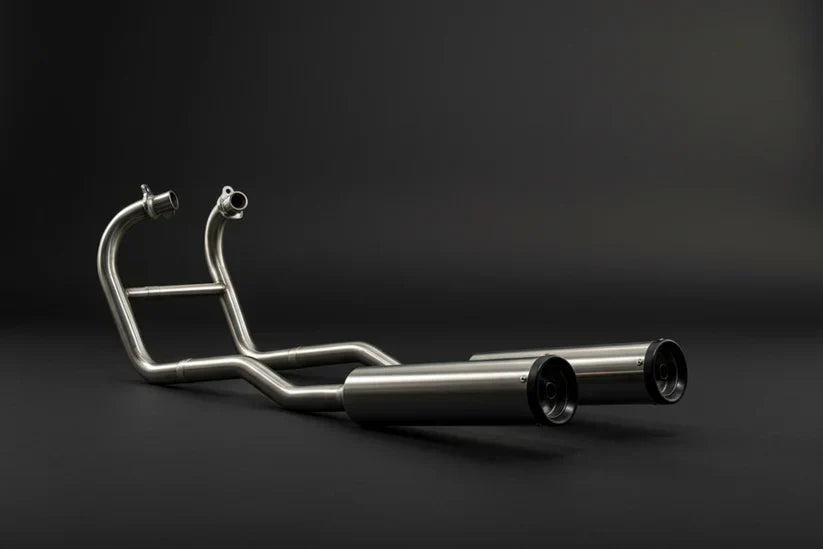 SS Motocorp 2x2 Full System Exhaust for Royal Enfield Super Meteor 650 | Dual Exhaust Setup with Header, Mid Pipes & Slip-Ons
