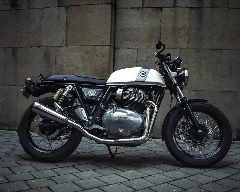 SS Motocorp 2x1 Full System Exhaust with Fat Can for Royal Enfield Interceptor 650 / Continental GT 650 | Performance Exhaust