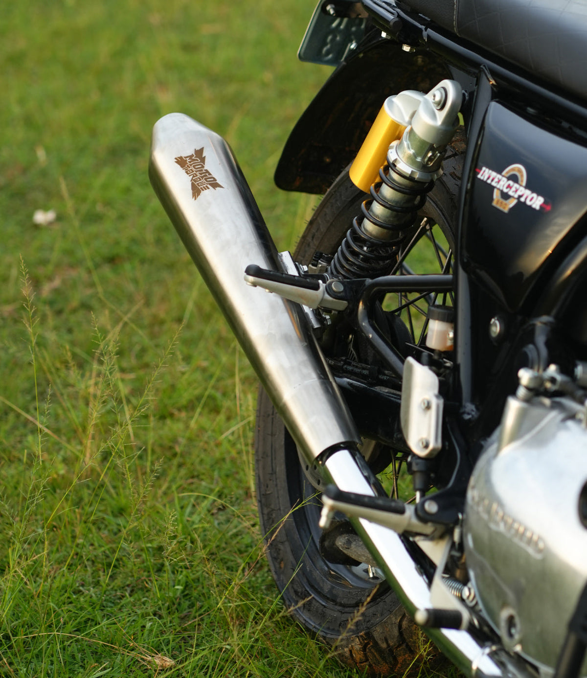 Moto Torque Drag Performance Exhaust for Royal Enfield Interceptor 650 / Continental GT 650 | Stainless Steel Slip-On Exhaust