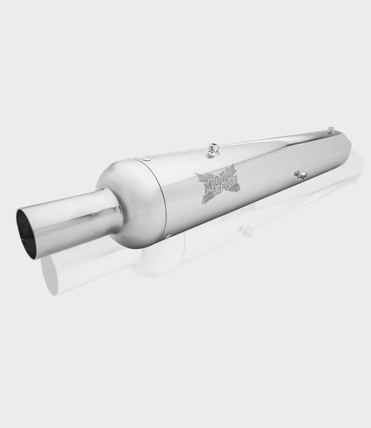 Moto Torque Replica Chrome Exhaust for Royal Enfield Classic 350/500 BS4 | Performance Exhaust with Bass Sound - View 5