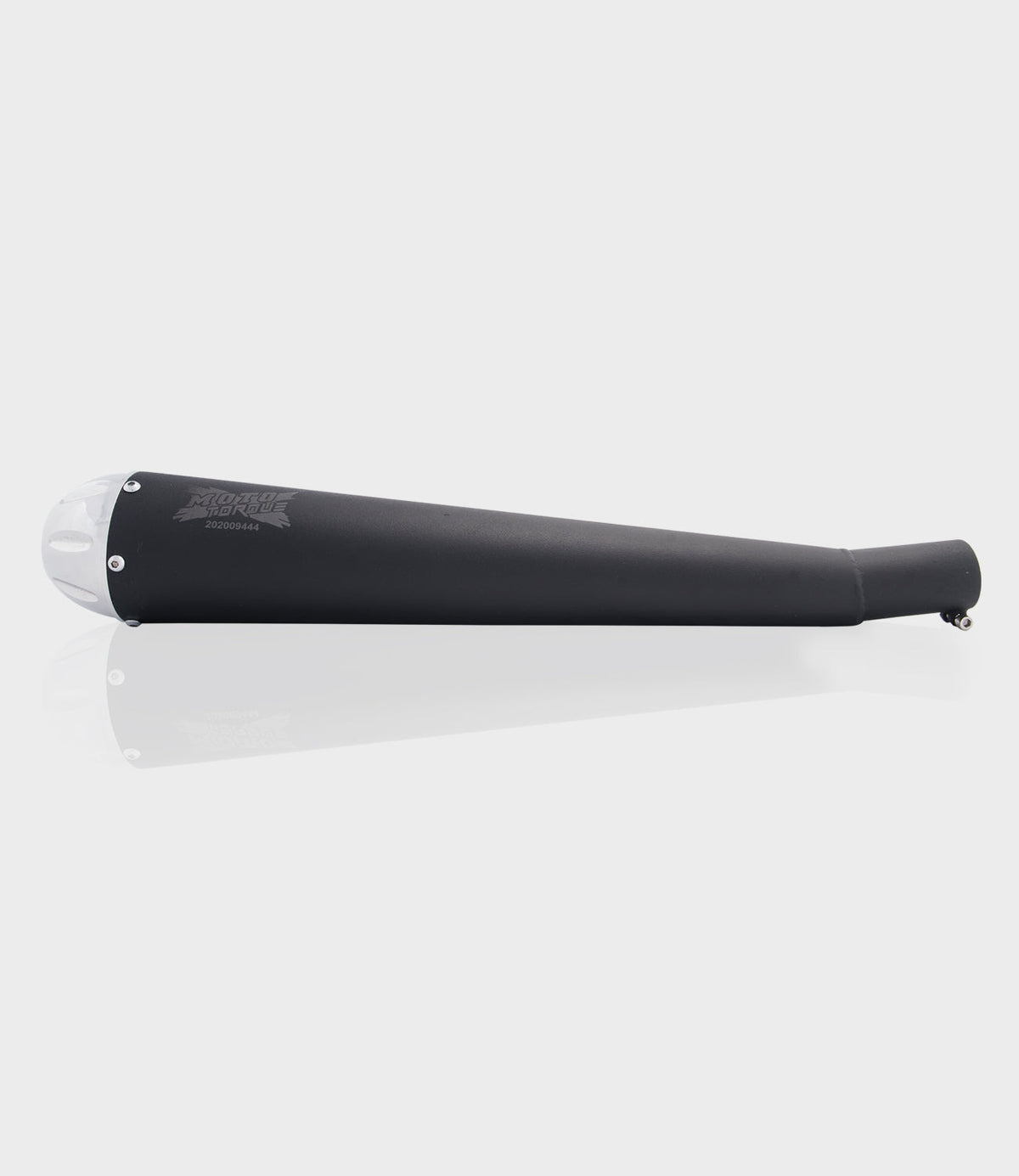 Moto Torque Megaphone Black Performance Exhaust for Royal Enfield – Dyno Proven Universal UCE Slip-On Exhaust