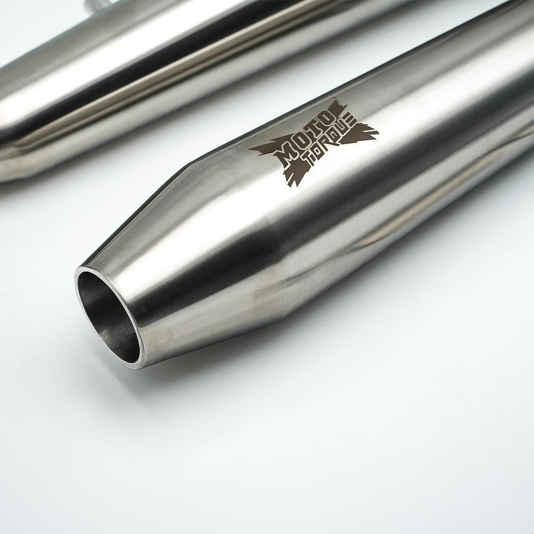 Moto Torque BOLT PRO Performance Exhaust Matte for Royal Enfield Interceptor 650 / Continental GT 650 | Free Flow Slip-On