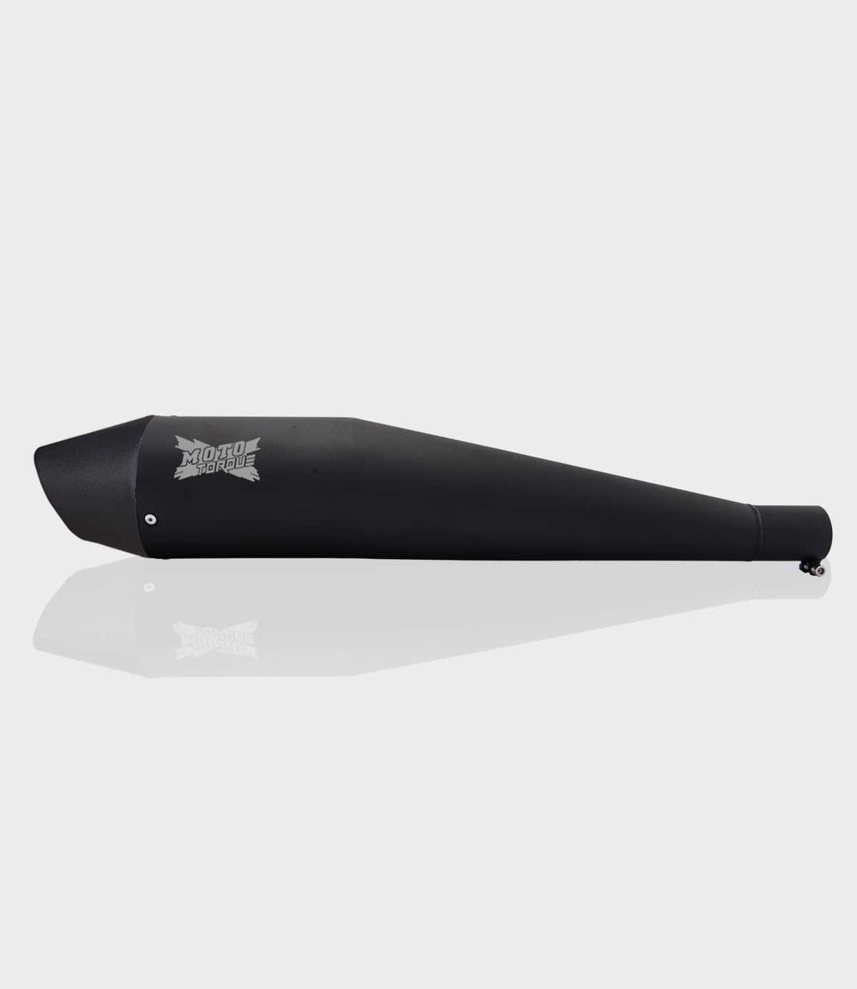 Moto Torque Dolphin Black Performance Exhaust for Royal Enfield – Universal UCE Slip-On Exhaust - View 2