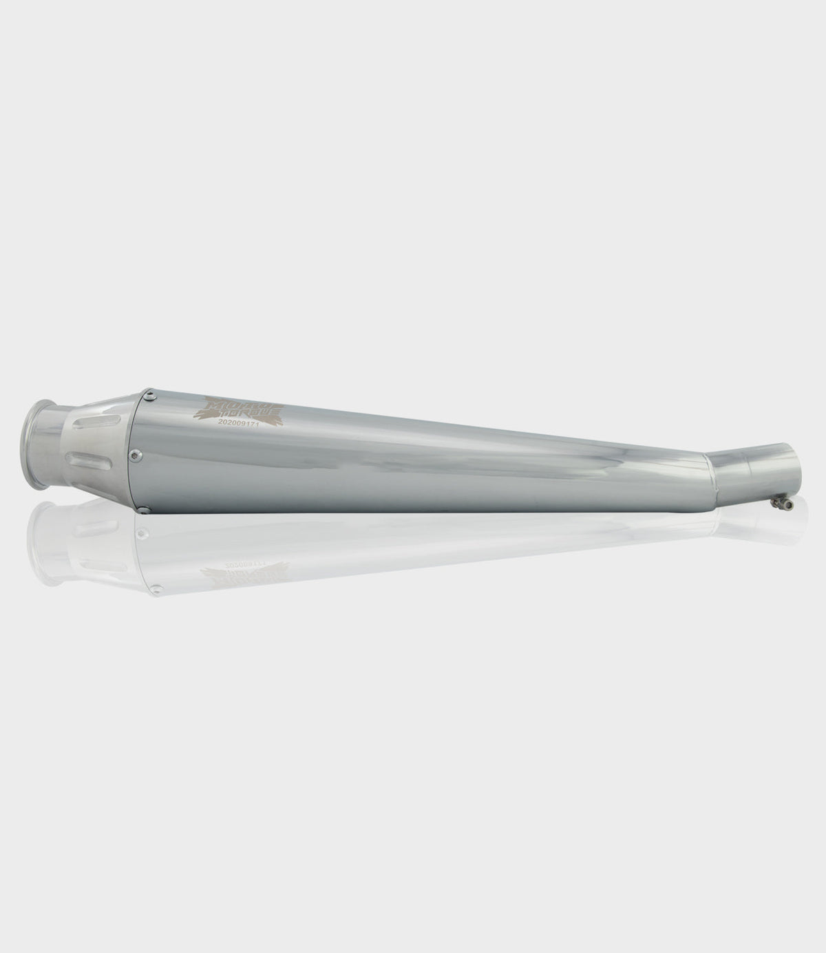 Moto Torque Launcher Chrome Exhaust for Royal Enfield UCE Models – Dyno Proven Performance Silencer - View 2