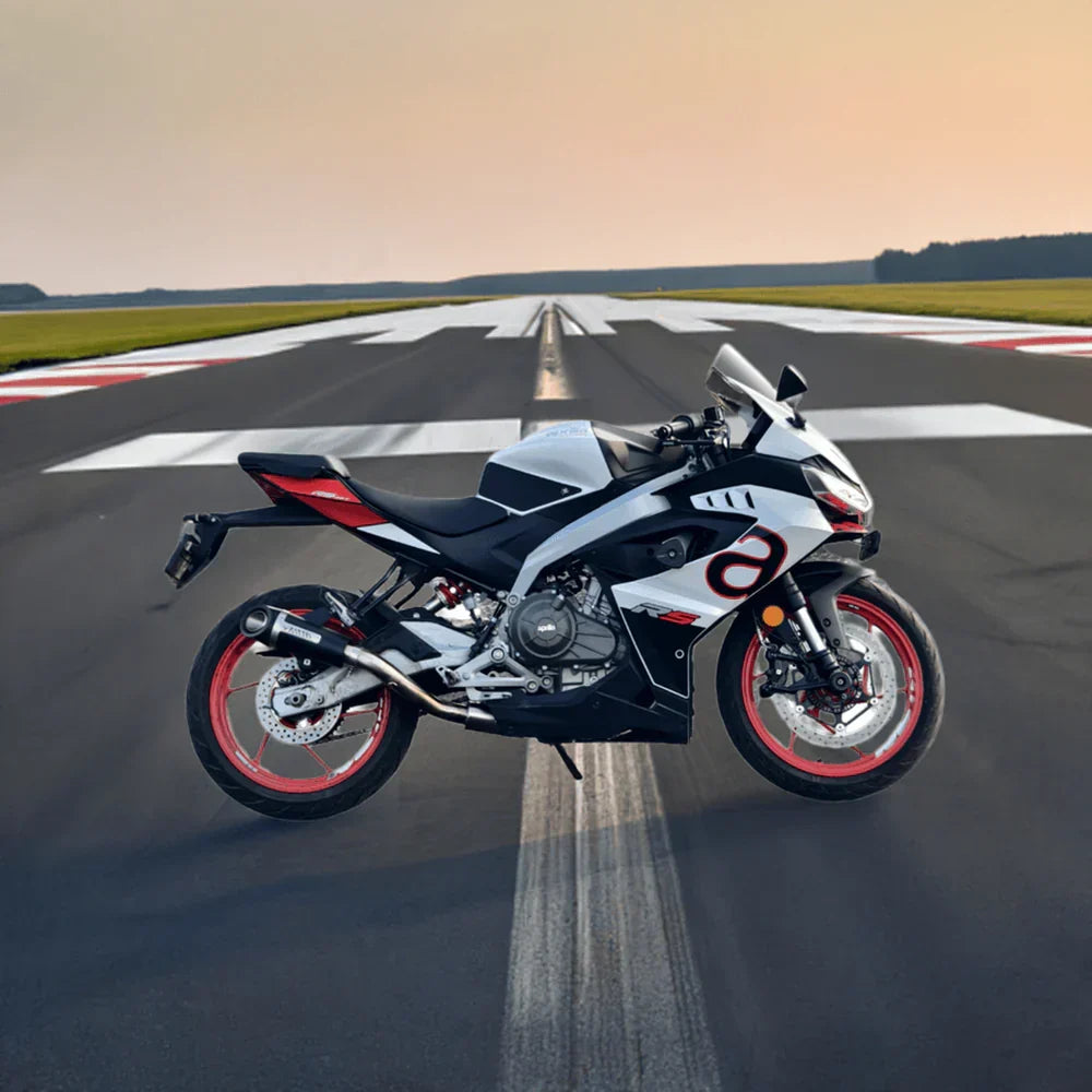 Barrel Outlaw 2.0 Full System Exhaust for Aprilia RS457 with Header Pipe | 304 Stainless Steel Performance Exhaust (Side Exit