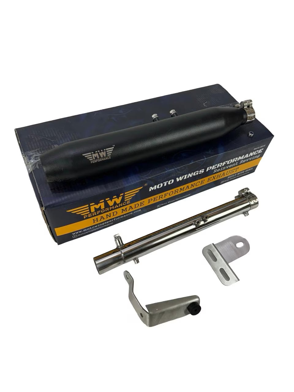 Motowings Performance Magnetor Type 1 Black Exhaust | Matte Black Stainless Steel Slip-On Performance Upgrade