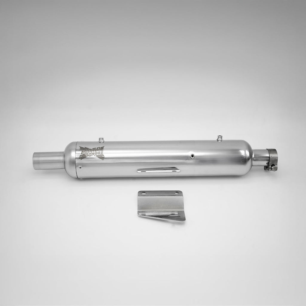 Moto Torque Reborn Replica Chrome Exhaust for Royal Enfield Classic 350 Reborn | Premium Chrome Performance Exhaust