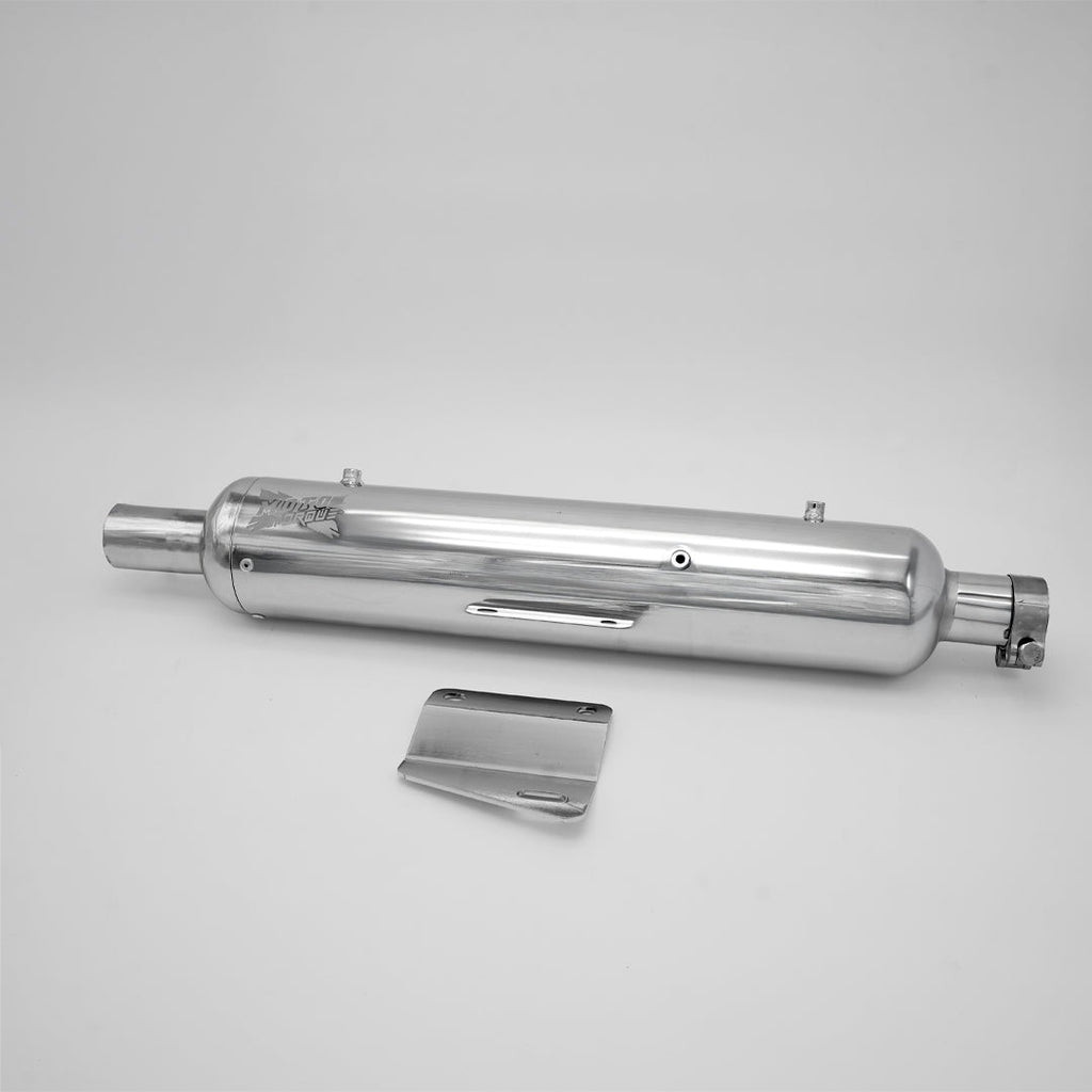 Moto Torque Reborn Replica Chrome Exhaust for Royal Enfield Classic 350 Reborn | Premium Chrome Performance Exhaust - View 2
