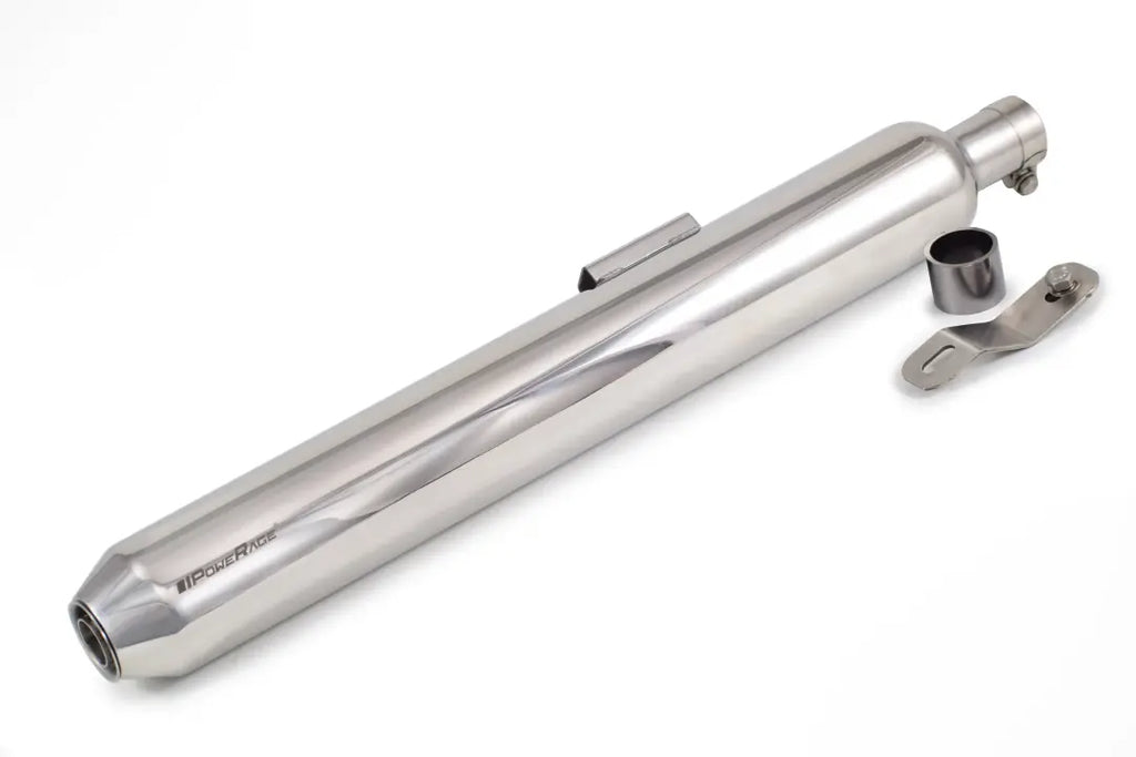 Powerage Slip-On Exhaust for Royal Enfield 350 / 500 – Polish Finish Long Type Performance Exhaust