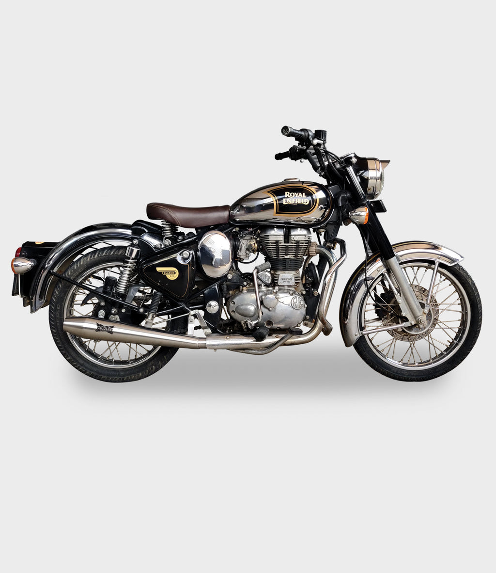 Moto Torque Launcher Pro Exhaust for Royal Enfield – Stainless Steel Performance Silencer - View 3