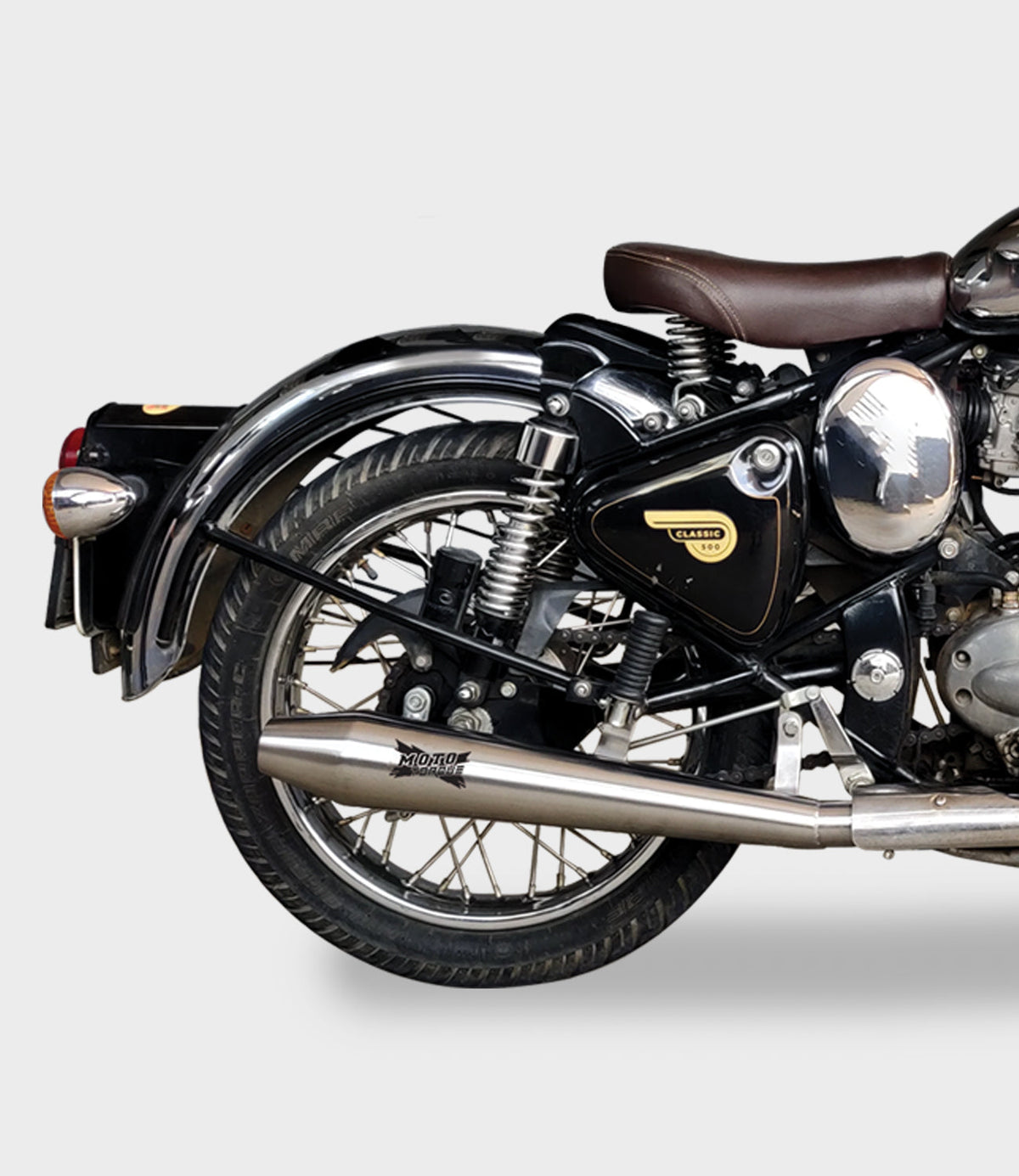 Moto Torque Launcher Pro Exhaust for Royal Enfield – Stainless Steel Performance Silencer - View 4