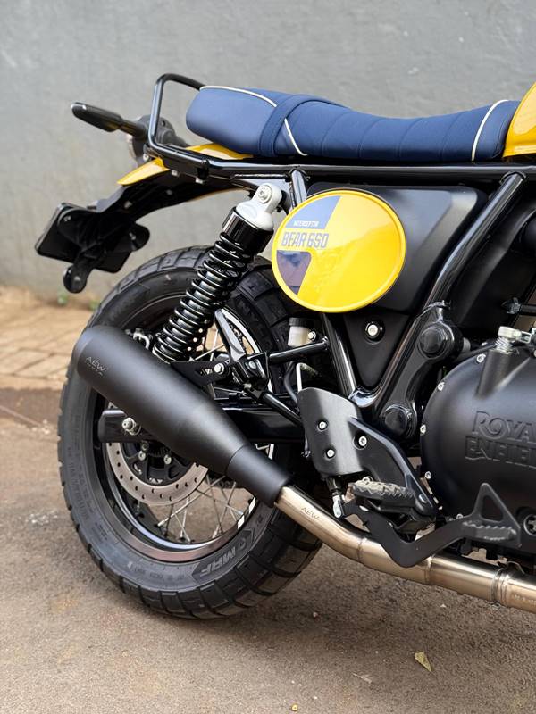 AEW Edge SS Black Performance Exhaust for Royal Enfield Bear 650 | Stainless Steel Free Flow Exhaust - View 3