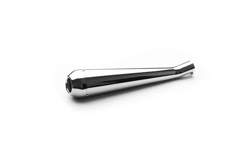 AEW Megaphone Exhaust for Royal Enfield Continental GT 535 | Mild Steel Chrome Performance Silencer | AEW