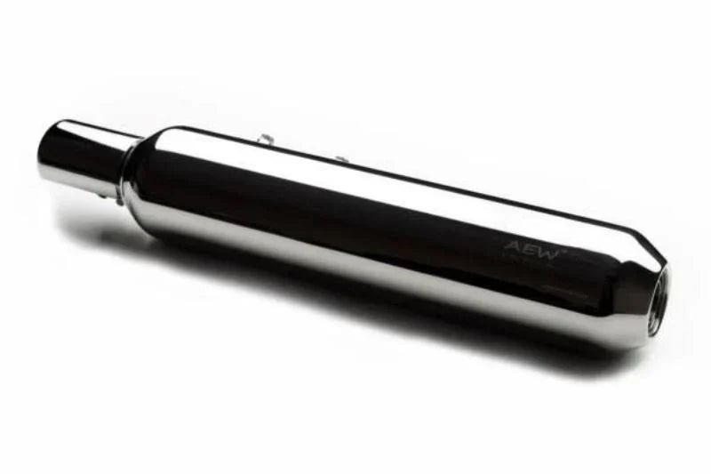 AEW TE 202 Performance Exhaust for Royal Enfield Super Meteor 650 | Stainless Steel & Chrome Exhaust Silencer - View 2