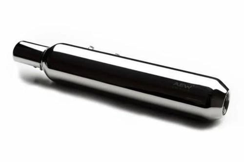 AEW TE 202 Performance Exhaust for Royal Enfield Super Meteor 650 | Stainless Steel & Chrome Exhaust Silencer - View 2