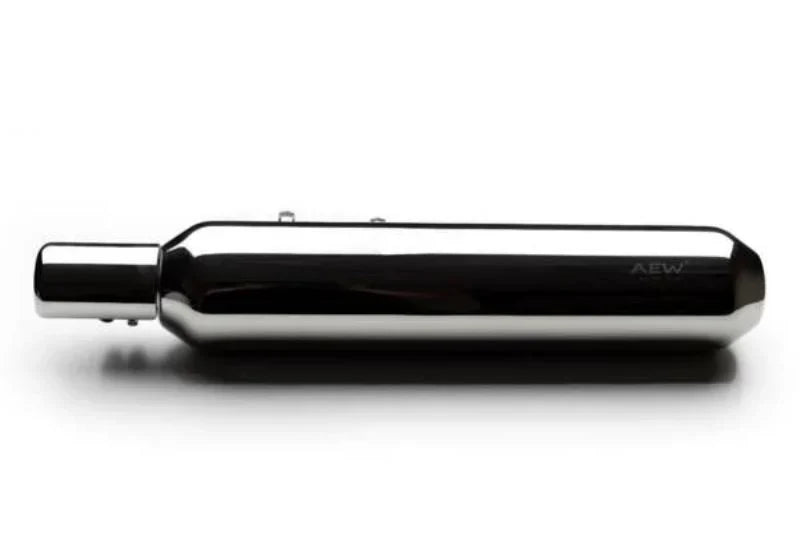 AEW TE 202 Performance Exhaust for Royal Enfield Super Meteor 650 | Stainless Steel & Chrome Exhaust Silencer - View 3