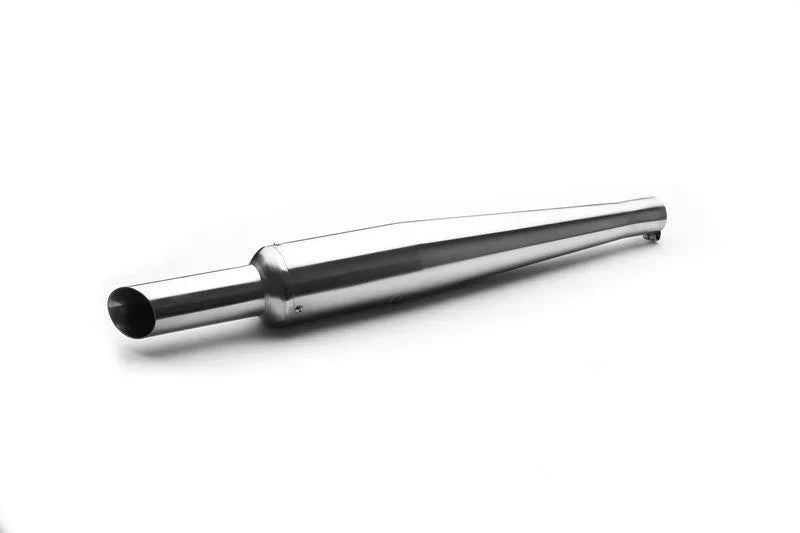 AEW Silver Star Performance Exhaust | Motorcycle Free Flow Silencer | Chrome, Black & Stainless Steel Variants - View 4