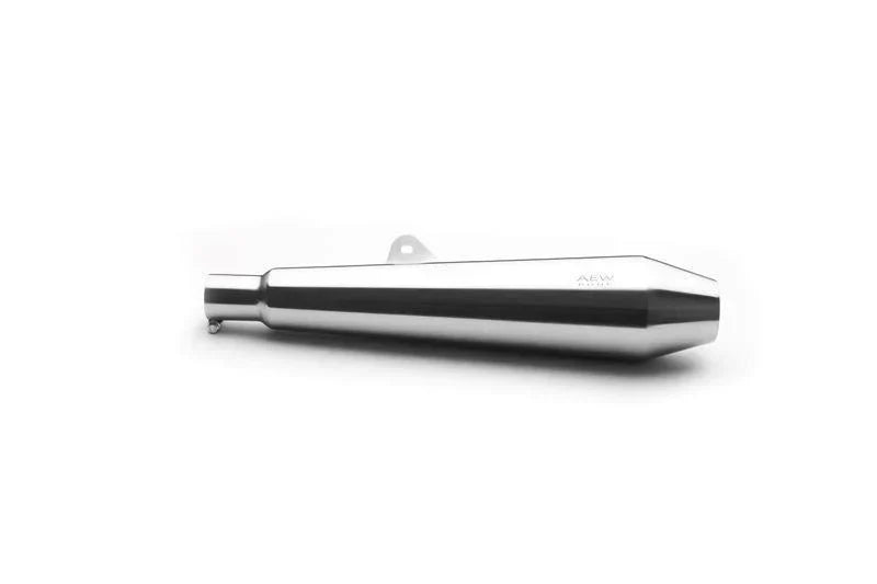 AEW TE 101 Megaphone Exhaust for Interceptor 650 / Continental GT 650 | Stainless Steel / Black / Chrome | AEW Silencer