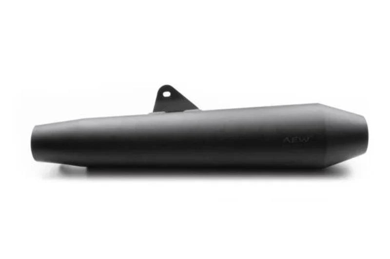 AEW TE 102 Megaphone Performance Exhaust for Interceptor 650 / Continental GT 650 | Black, Stainless Steel & Mirror Polish