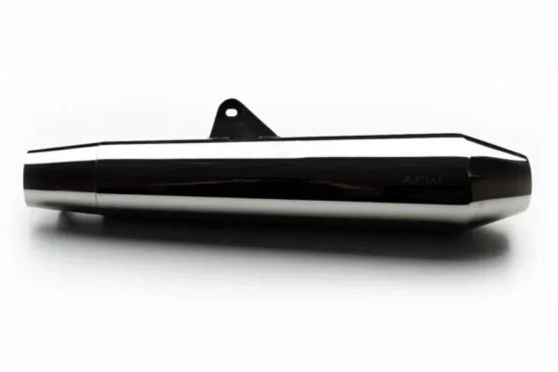 AEW TE 102 Megaphone Performance Exhaust for Interceptor 650 / Continental GT 650 | Black, Stainless Steel & Mirror Polish