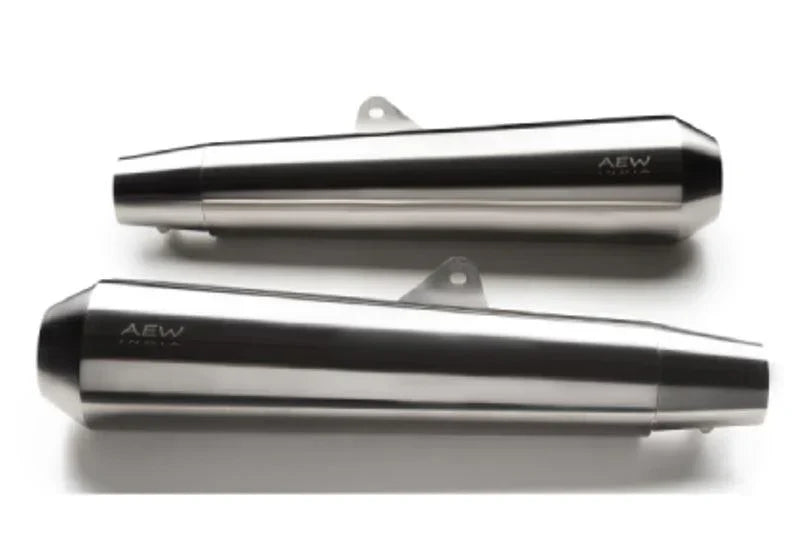 AEW TE 103 Megaphone Performance Exhaust for Interceptor 650 / Continental GT 650 | Black & Stainless Steel Variants - View 3