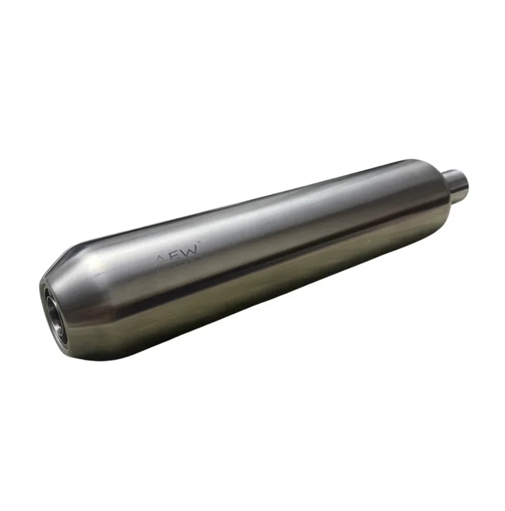 AEW Performance Exhaust for Royal Enfield Super Meteor 650 | TE 202 SS304 Stainless Steel Matt Polish Silencer - View 3