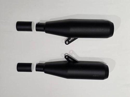 AEW TE 104 EDGE Slip-On Exhaust Interceptor 650 / GT 650 Heat Resistant Black | 304 Stainless Steel Performance Megaphone