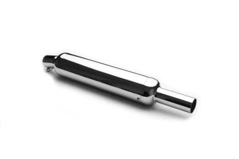 AEW TE201 Short Pipes Performance Exhaust for Royal Enfield Interceptor 650 | Classic Style Chrome & Stainless Steel - View 2