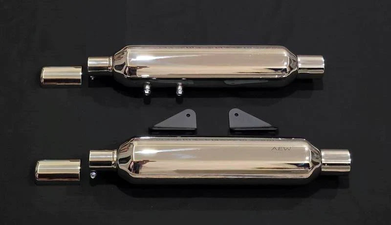 AEW TE204 Classic 650 Performance Exhaust Mirror Polish | Royal Enfield Classic 650 Free Flow Exhaust