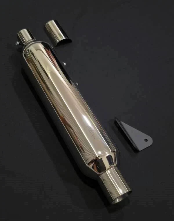 AEW TE204 Classic 650 Performance Exhaust Mirror Polish | Royal Enfield Classic 650 Free Flow Exhaust - View 3