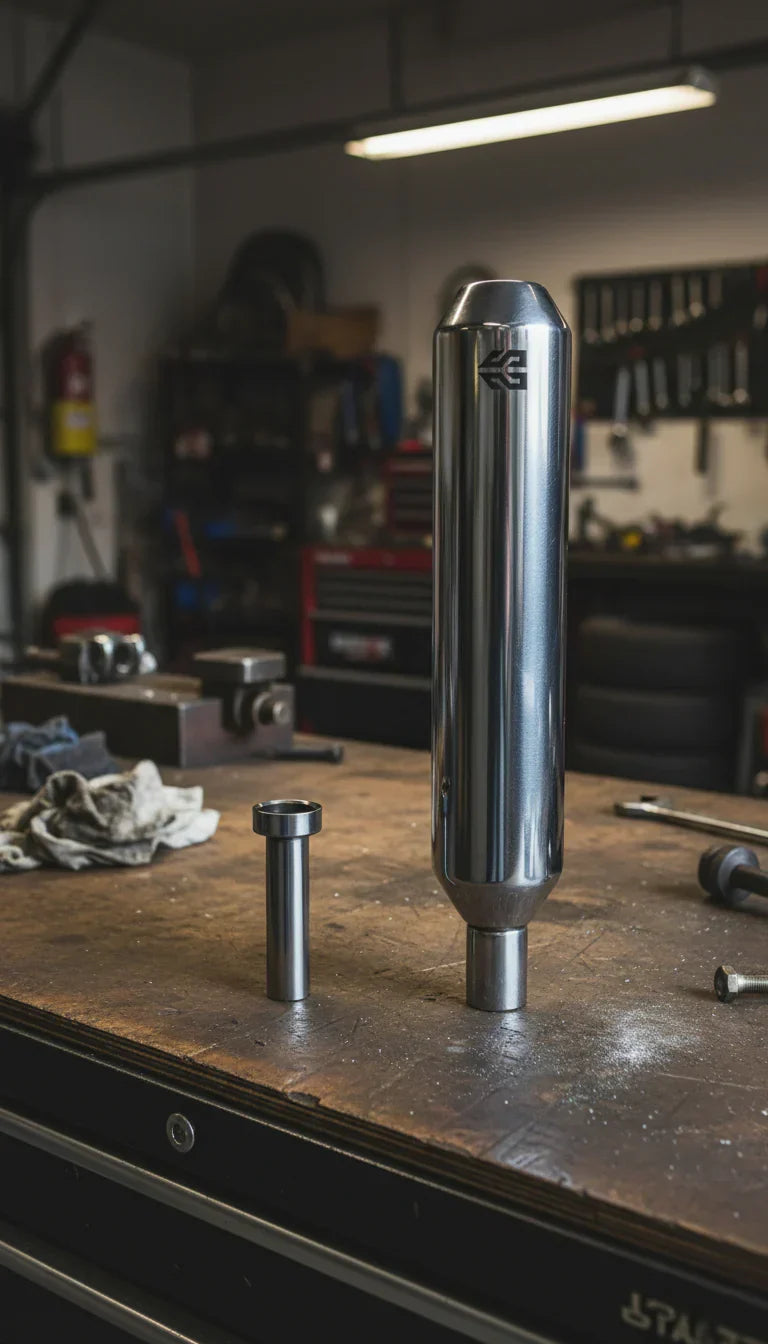 SS Motocorp Slip-On Exhaust for Royal Enfield Classic Reborn 350 | Steel Polished & Matte Black Finish Performance Silencer
