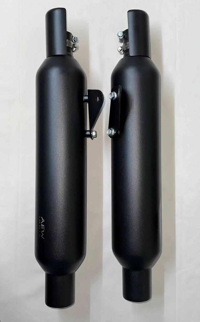 AEW TE203 Performance Exhaust for Royal Enfield Shotgun 650 Heat Resistant Black (88122E) | Stainless Steel Slip-On Silencer