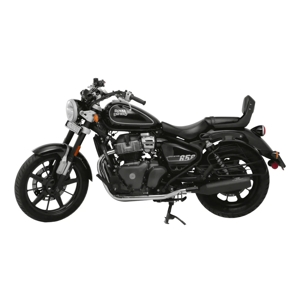 Red Rooster Astral Pro Exhaust for Royal Enfield Super Meteor 650 – Performance Slip-On (Polish / Black) - View 5