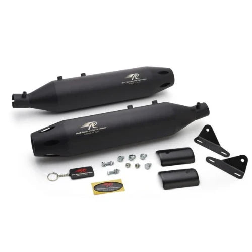 Red Rooster Astral Pro Exhaust for Royal Enfield Super Meteor 650 – Performance Slip-On (Polish / Black) - View 2