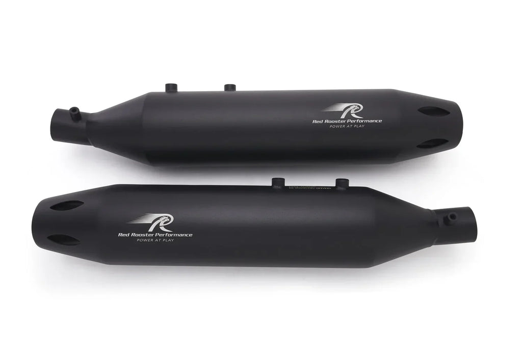 Red Rooster Astral Pro Exhaust for Royal Enfield Super Meteor 650 – Performance Slip-On (Polish / Black) - View 4