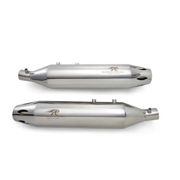 Red Rooster Astral Pro Exhaust for Royal Enfield Super Meteor 650 – Performance Slip-On (Polish / Black) - View 3
