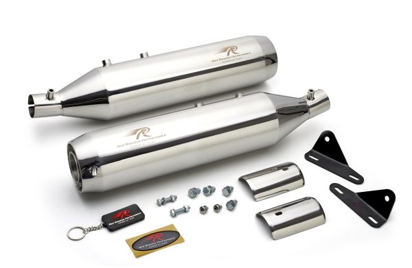Red Rooster Polish Astral Pro Chrome Exhaust for Royal Enfield Super Meteor 650 - View 3