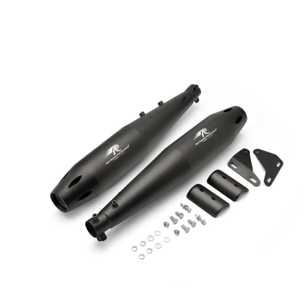 Red Rooster Atlas Pro Exhaust for Royal Enfield Classic 650 – Performance Slip-On (Polish / Matte / Black) - View 5