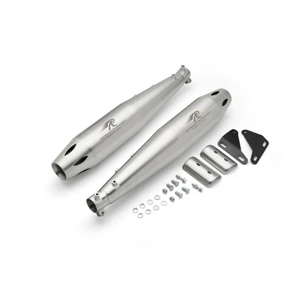 Red Rooster Atlas Pro Exhaust for Royal Enfield Classic 650 – Performance Slip-On (Polish / Matte / Black)