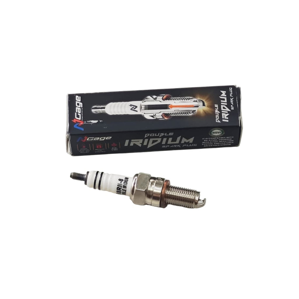 Ngage Double Iridium Spark Plug for Yezdi Roadster, Adventure & Scrambler | B8RII-8 | High Performance Spark Plug