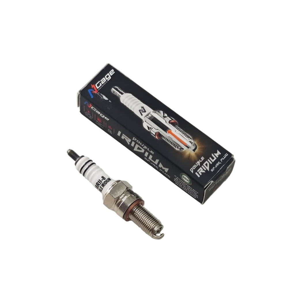 Ngage Double Iridium Spark Plug for Bajaj Pulsar 200NS, NS200 & RS200 Triple Spark (Side Plugs x2) | B8RII-8 | High