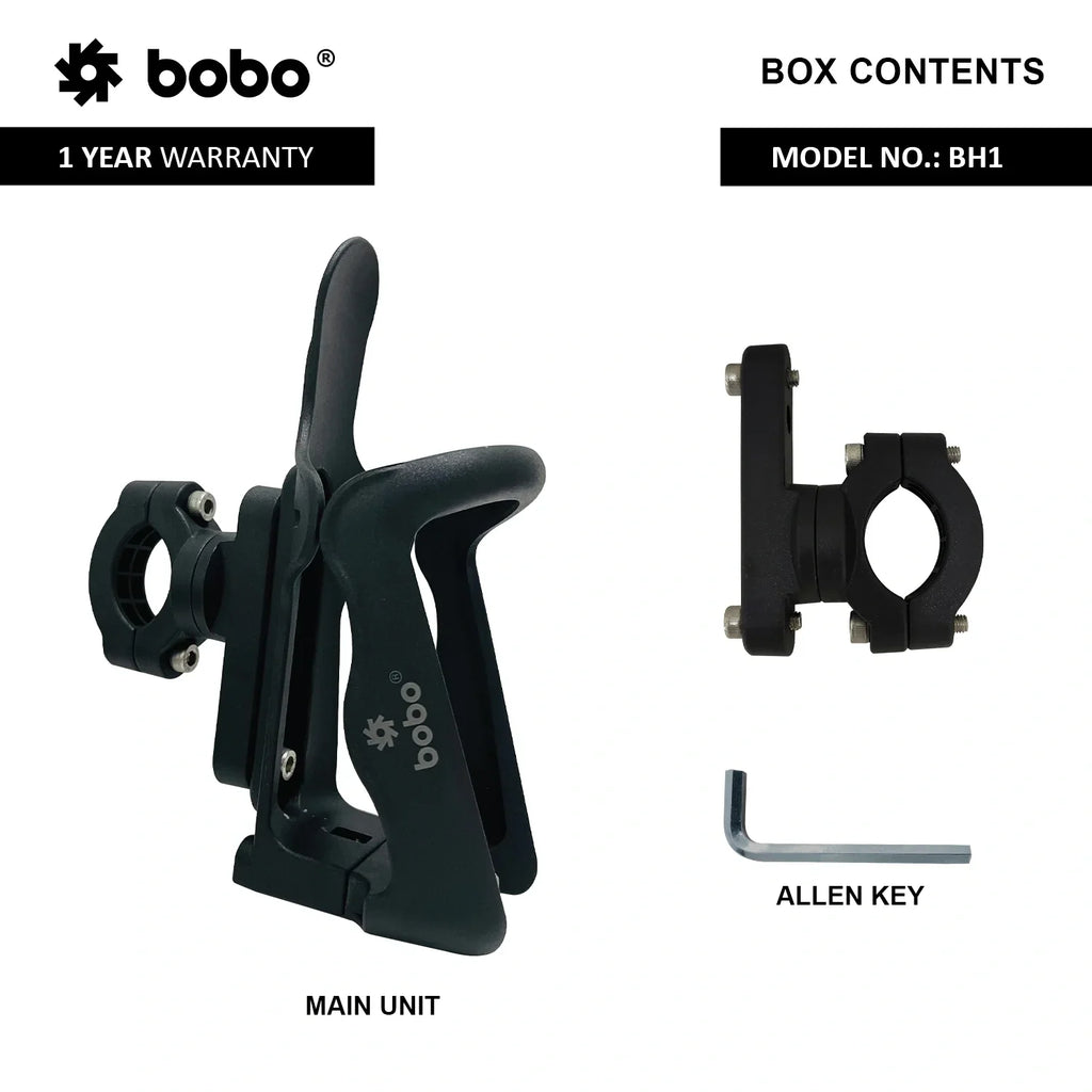 BOBO BH1 Universal Motorcycle Bottle Holder, Black - View 3
